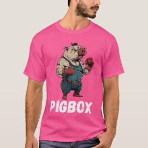 Camiseta Kickboxer Mma Cerdo Boxeador Guantes De Boxeo Kick