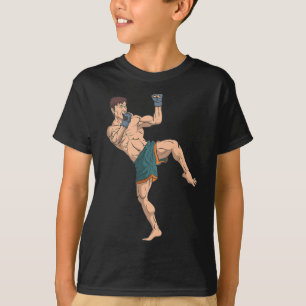 Camiseta Kickboxer se prepara para golpear