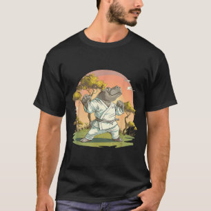 Camiseta Kickboxing Hippo Taekwondo Karate MMA Divertido