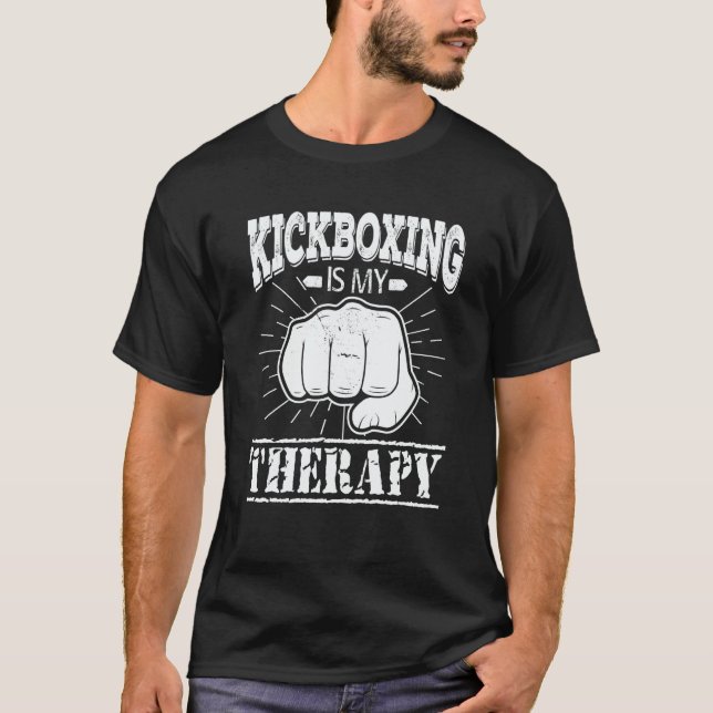 Camiseta Kickboxing Is My Therapy  kickbox (Anverso)