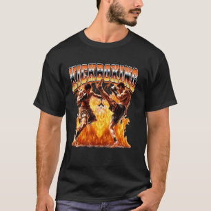 Camiseta Kickboxing Kickboxer Llamas Estilo Bootleg 90s