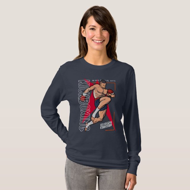 Camiseta Kickboxing | Manga de Manga Larga (Anverso completo)