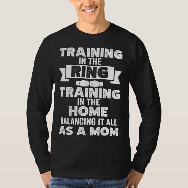 Camiseta Kickboxing Mom Training In The Ring Home Balancing (Anverso)