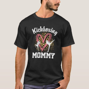 Camiseta Kickboxing Mommy Leopard Heart Premium