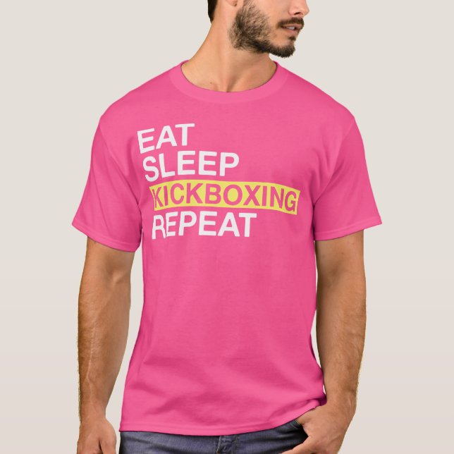 Camiseta Kickboxing Para Kickboxer Come Sleep Kickboxing Re (Anverso)