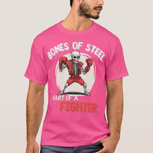 Camiseta Kickboxing Skeleton Boxing divertido boxeo (Anverso)