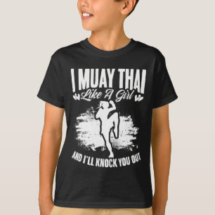 Camiseta Kickboxing Tailandia Mma Boxeo Tailandés Chica Mua