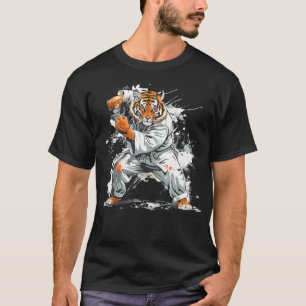 Camiseta Kickboxing Tigre Acuarela Artes Marciales Karate