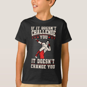 Camiseta Kickboxing Vintage Si No Te Desafía No Lo Hace