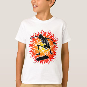 Camiseta kickflip esquelético