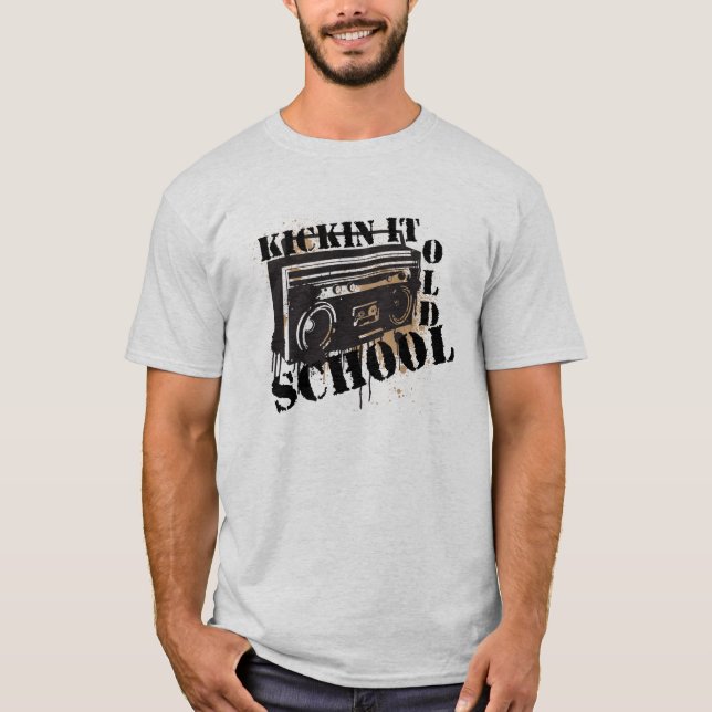 Camiseta Kickin él escuela vieja (Anverso)