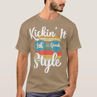 Camiseta Kickin' It 5th Grade Style Back To School Elementa