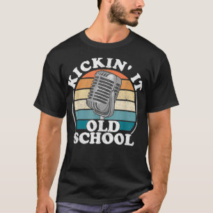 Camiseta Kickin It Old School Radio de micrófonos retro de