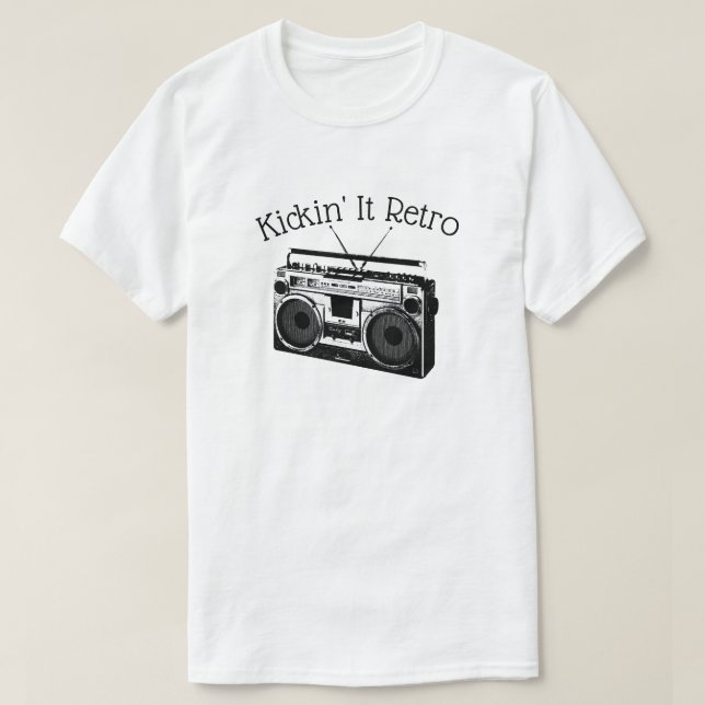 Camiseta Kickin' It Retro Radio Grunge Diversión Música (Diseño del anverso)