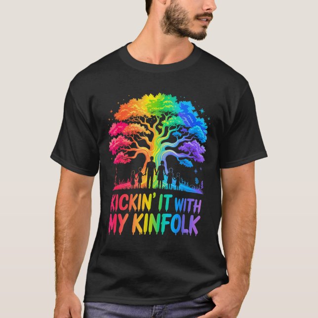 Camiseta Kickin' It With My Kinfolk Funny Family Reunion  (Anverso)
