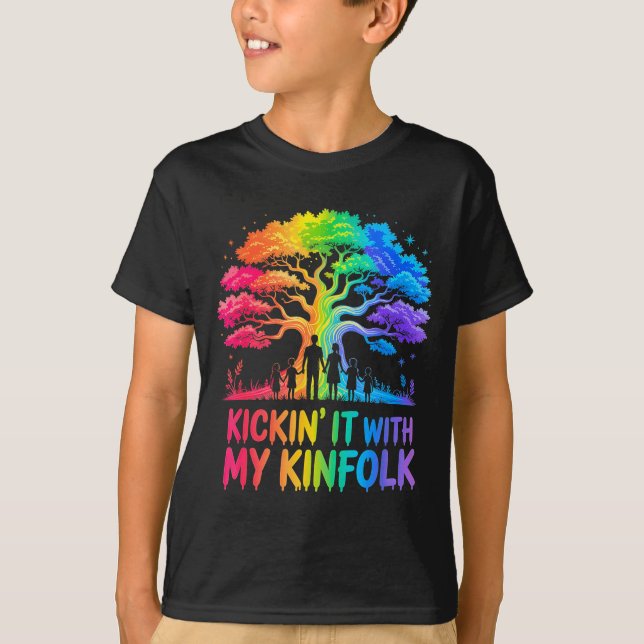 Camiseta Kickin' It With My Kinfolk Funny Family Reunion  (Anverso)