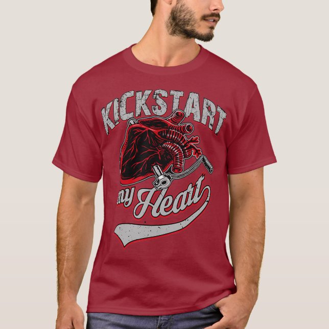 Camiseta Kickstart My Heart MX Motocross Dirt Bike Rider (Anverso)