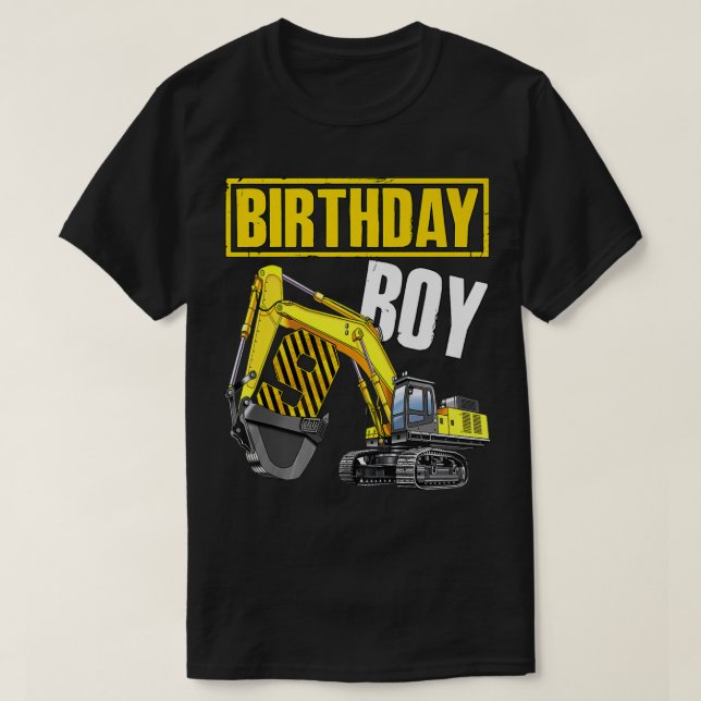 Camiseta Kid Birthday Boy 9th Vehicle 9 Years Old Construct (Diseño del anverso)