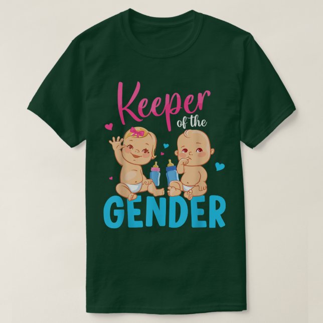 Camiseta Kid Gender Reveal Party Keeper Of The Gender Mom D (Diseño del anverso)