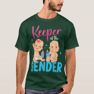 Camiseta Kid Gender Reveal Party Keeper Of The Gender Mom D