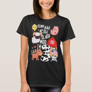 Camiseta Kid Oink Baa Neigh Cluck Moo Im 3 Partido de Cumpl