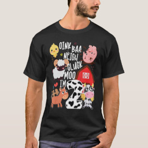Camiseta Kid Oink Baa Neigh Cluck Moo Im Fiesta De Dos Cump