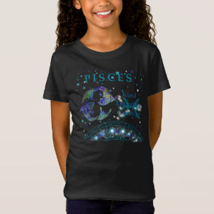 Camiseta Kid Retro Pisces Zodiac Trats T-Shirt
