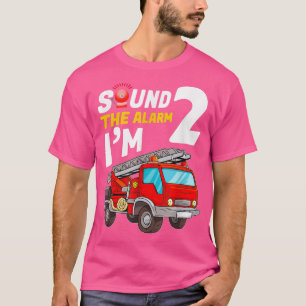 Camiseta Kid Sound the Alarm I’m 2 - Bombero de camión de b