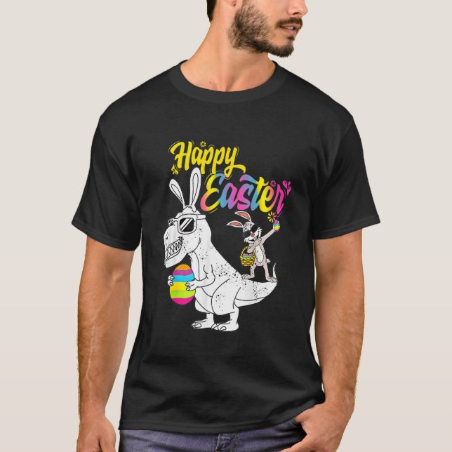 Camiseta Kidasaurus Feliz Pascua Rex Dino Dabbing Conbit Da (Anverso)
