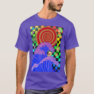 Camiseta Kidcore Aesthetic Japanese Vaporwave Great Wave Of