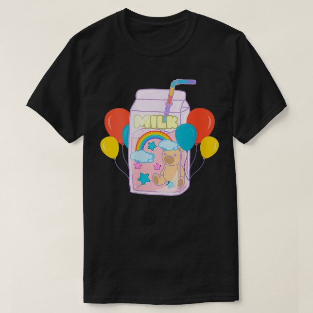 Camiseta Kidcore Aesthetic Kawaii Carton Leche Alt In (Diseño del anverso)