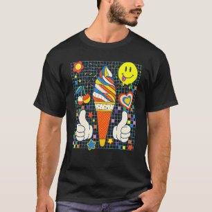 Camiseta Kidcore Estética Hielo Crema Parches Decora