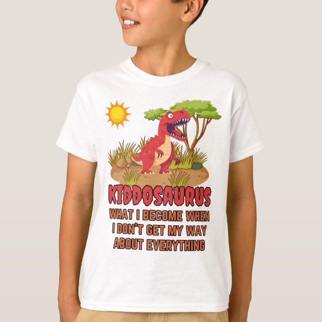 Camiseta Kiddosaurus T-Rex Kids T-Shirt (Anverso)