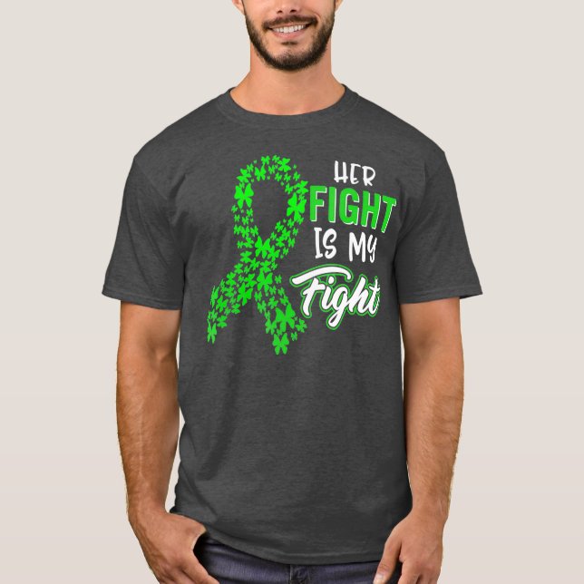 Camiseta Kidney Disease Awareness Her Fight Green Ribbon (Anverso)