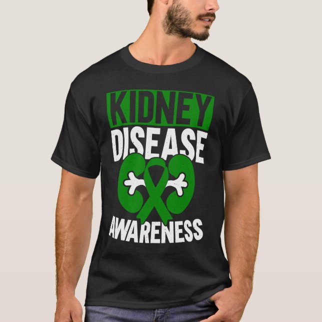 Camiseta Kidney Disease Awareness PKD Fighter Teal Ribbon S (Anverso)