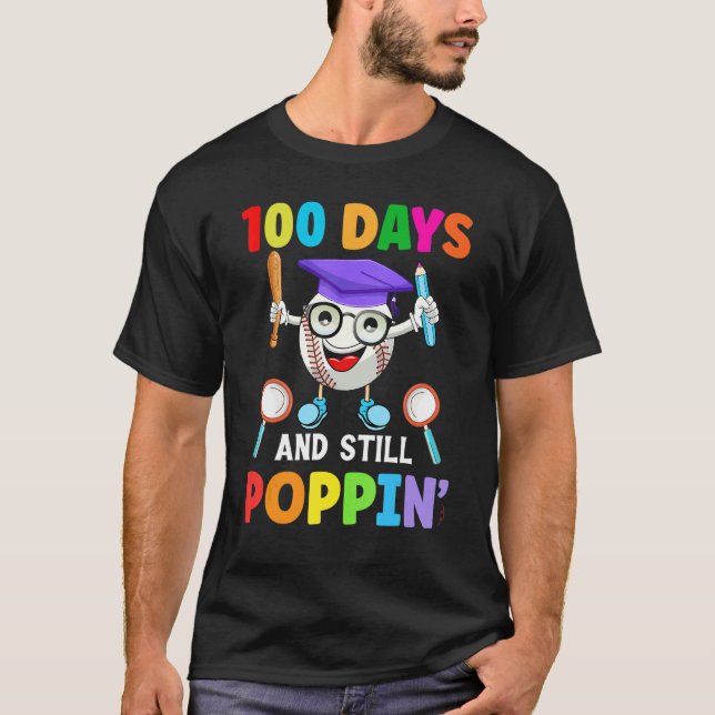 Camiseta Kids 100 Days and Still Poppin Happy 100 Days Of S (Anverso)