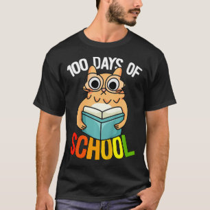 Camiseta Kids 100 Days Of School Cat 100th Day PreK Kinderg