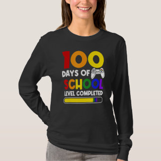 Camiseta Kids 100 Days Of School Level Completed 100th Day
