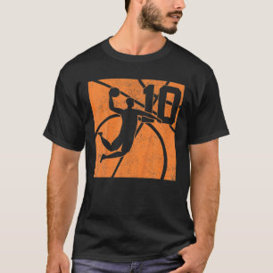 Camiseta Kids 10 Year Old Basketball Dunk 10Th Birthday Par