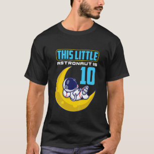 Camiseta Kids 10Th Birthday Boys 10 Year Old Astronaut Birt