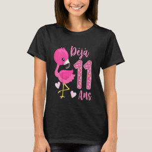 Camiseta Kids 11th Birthday Pink Flamingo 11th Birthday Gir