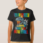 Camiseta Kids 14 Year Old Monster Truck Dinosaur Birthday P<br><div class="desc">Birthday Monster Truck Dinosaur,  Birthday Monster Truck T-Rex,  Birthday Monster Truck,  Birthday Dinosaur,  Birthday Boy Monster Truck Dinosaur,  Birthday Boy Dinosaur,  Birthday Boy T-Rex,  Family Matching Monster Truck Dinosaur,  Monster Truck Dinosaur,  Kids 14 Year Old Monster Truck Dinosaur Birthday Party Trucks Boys 14th Gift T-Shirt</div>