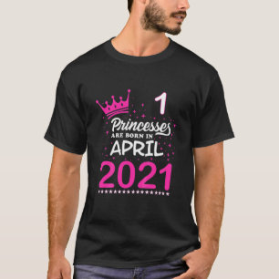 Camiseta Kids 1St Birthday Tee Pink Princesses Are Born In