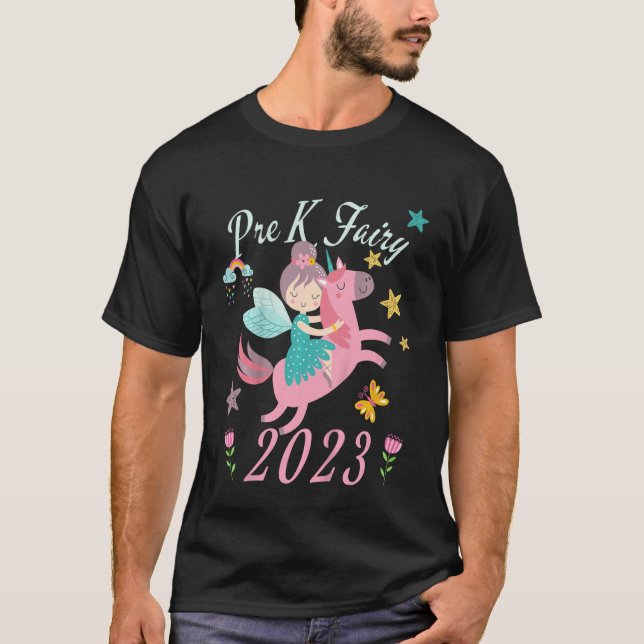 Camiseta Kids 2023 Outfit Girls Fairy Happy First Day Of Pr (Anverso)