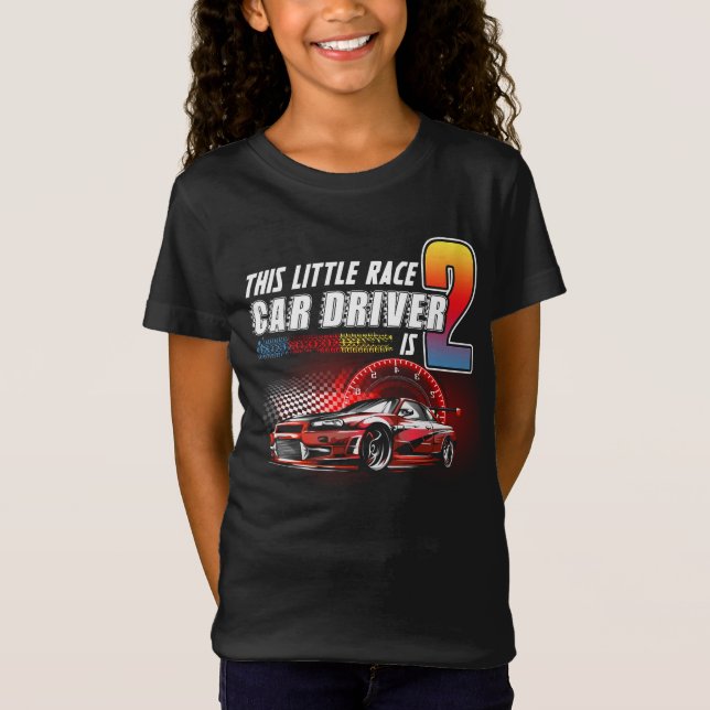 Camiseta Kids 2 Year Old Race Car Birthday Shirt 2nd Racing (Anverso)