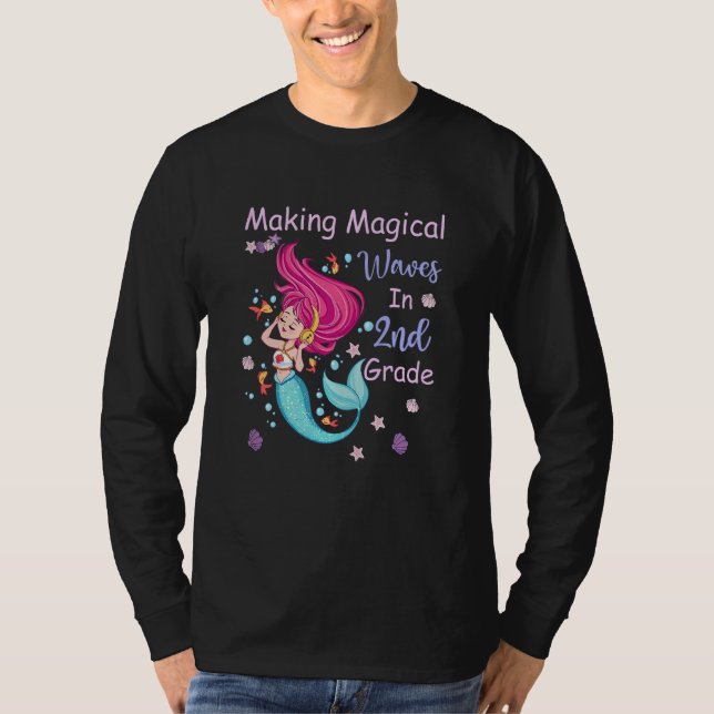 Camiseta Kids 2nd Grade Mermaid Making Magical Waves Kids G (Anverso)