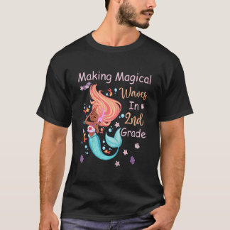 Camiseta Kids 2nd Grade Mermaid Making Magical Waves Kids G