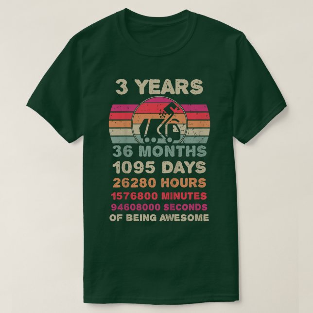 Camiseta Kids 3 Year Old Garbage Truck Birthday 3rd Birthda (Diseño del anverso)