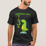 Camiseta Kids 3rd Birthday Boy 3 Years Old Cute Dinosaur Ro<br><div class="desc">Kids 3rd Birthday Boy 3 Years Old Cute Dinosaur Roarr I Am 3 1.</div>