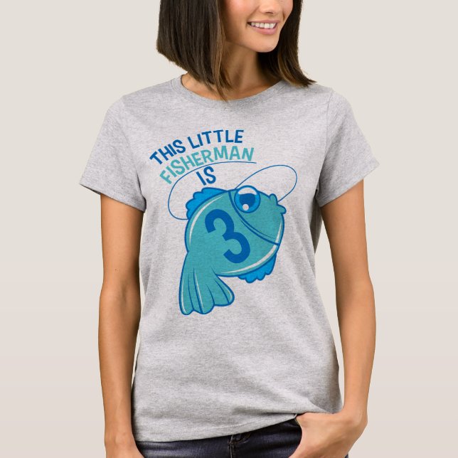 Camiseta Kids 3rd Birthday Boys Fishing T-Shirt Fish 3 Year (Anverso)